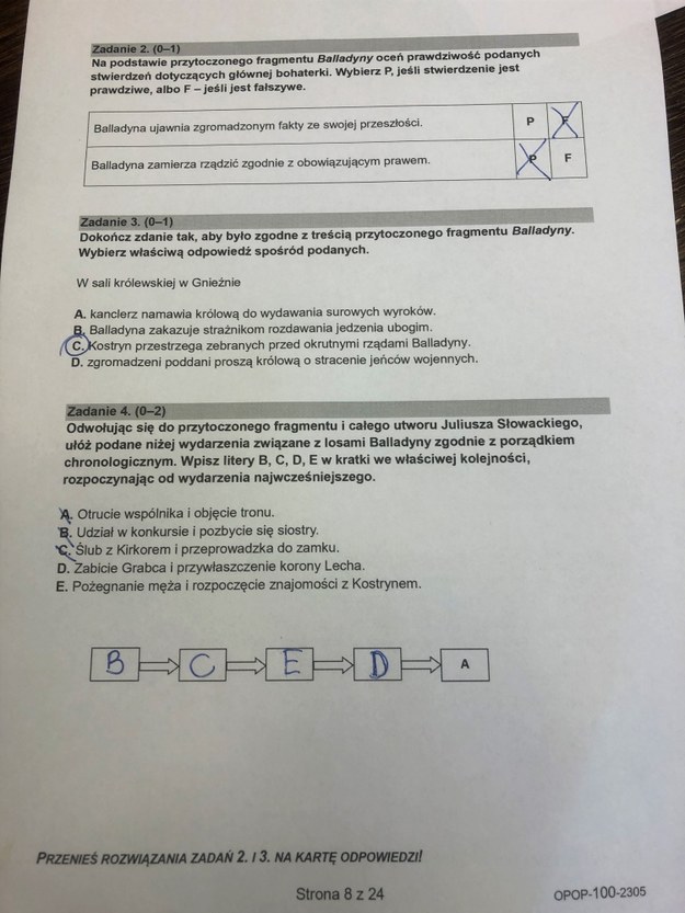 Egzamin ósmoklasisty z języka polskiego 2023. Propozycja rozwiązań /CKE /RMF FM