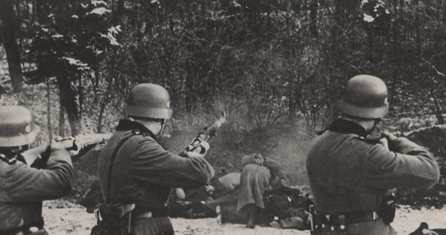 Egzekucja polskich zakładników pod wzgórzem Uzbornia. Zbrodnia w Bochni, 18 grudnia 1939 r. /IPN