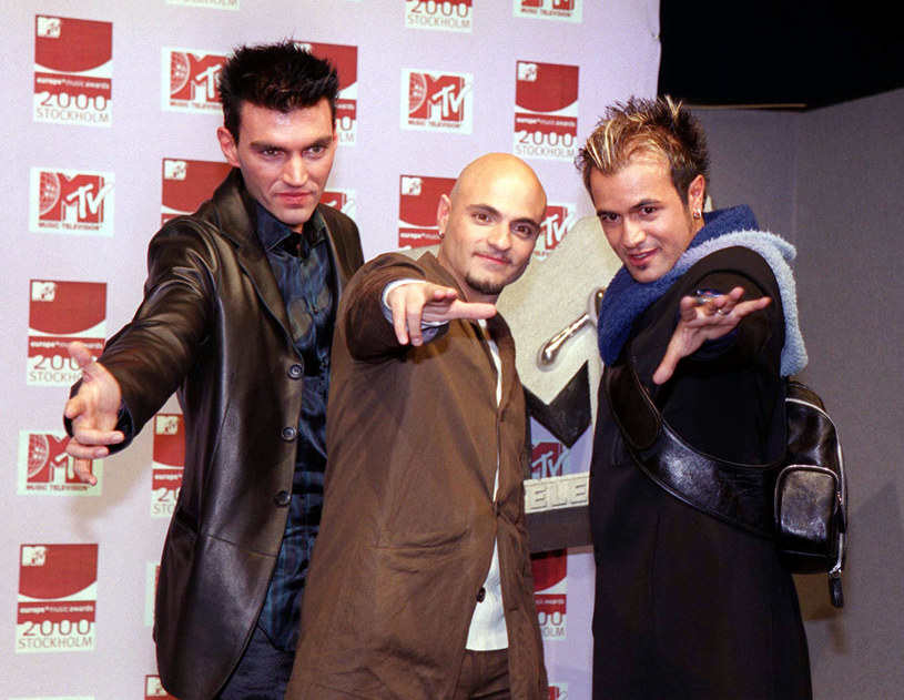 Eiffel 65 podczas MTV Europe Music Awards, Sztokholm, 16 listopada 2000 r. /Anthony Harvey - PA Images /Getty Images