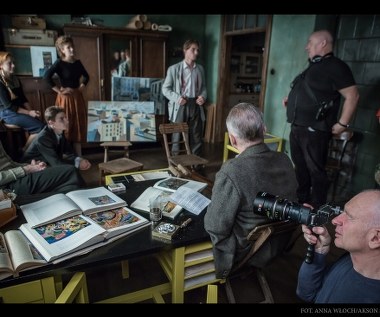 Ekipa filmu "Powidoki" przy pracy