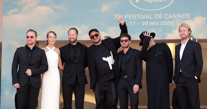 Ekipa filmu "Tchaikovsky's Wife" na festiwalu w Cannes. Kiryłł Serebrennikow w środku /John Phillips    /Getty Images