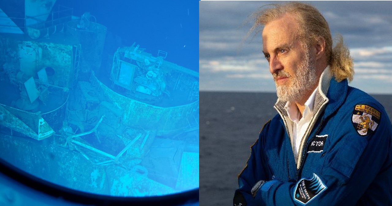 Ekipa milionera Victor'a Vescovo odkryła wrak okrętu leżącego na dnie na głębokości 6985 metrów /Twitter