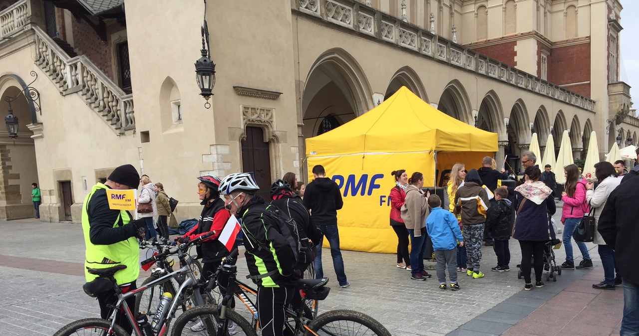 Ekipa RMF FM na Rynku Głównym w Krakowie