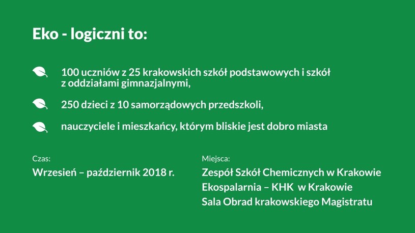 Eko-logiczni UM Kraków /materiały promocyjne