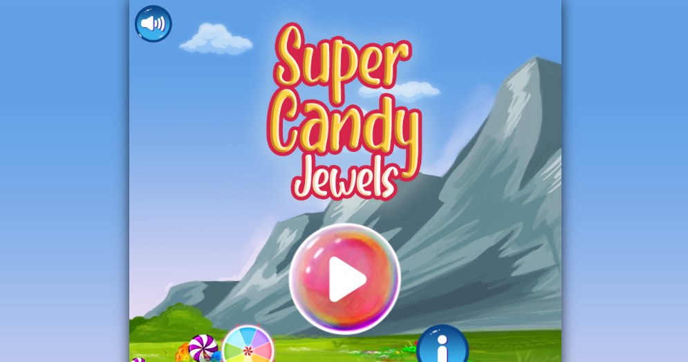 Ekran startowy gry Super Candy Jewels