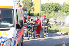 Eksplozja auta na parkingu w Bydgoszczy