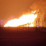 Eksplozja gazociągu na Litwie. Płomienie sięgały wysokości 50 metrów