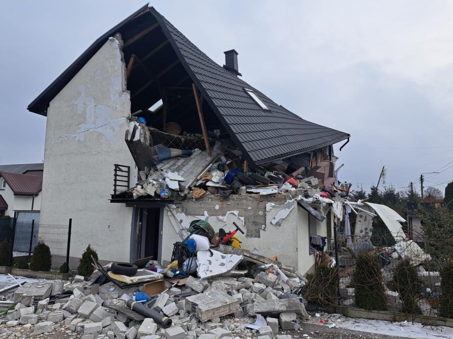 Eksplozja gazu w miejscowości Brzezinki /Komenda Wojewódzka Państwowej Straży Pożarnej w Kielcach /Państwowa Straż Pożarna