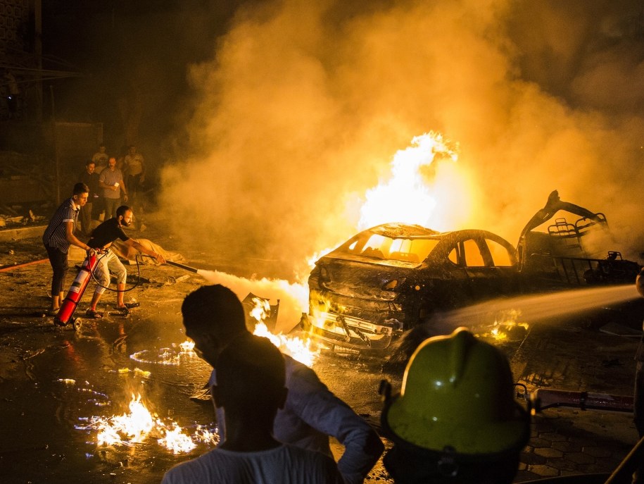 Eksplozja w Kairze /MOHAMED HOSSAM /PAP/EPA