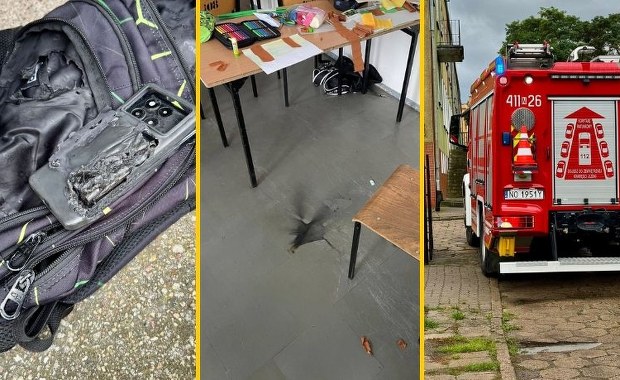 Eksplozja w podstawówce w Braniewie. Telefon wybuchł w plecaku ucznia