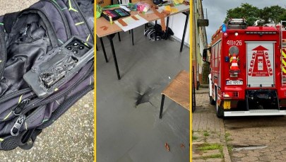 Eksplozja w podstawówce w Braniewie. Telefon wybuchł w plecaku ucznia