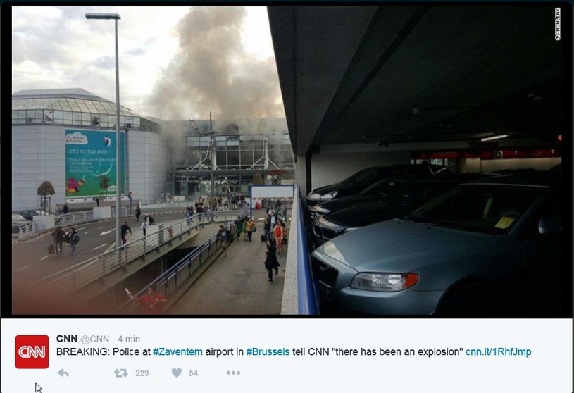 Eksplozje w Brukseli /Twitter