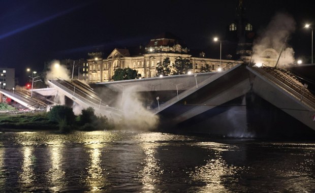 Eksplozje w Dreźnie. Trwa rozbiórka mostu Caroli [WIDEO]