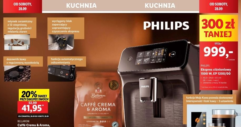 Ekspres do kawy Philips 300 zł taniej w Lidlu! /Lidl /INTERIA.PL