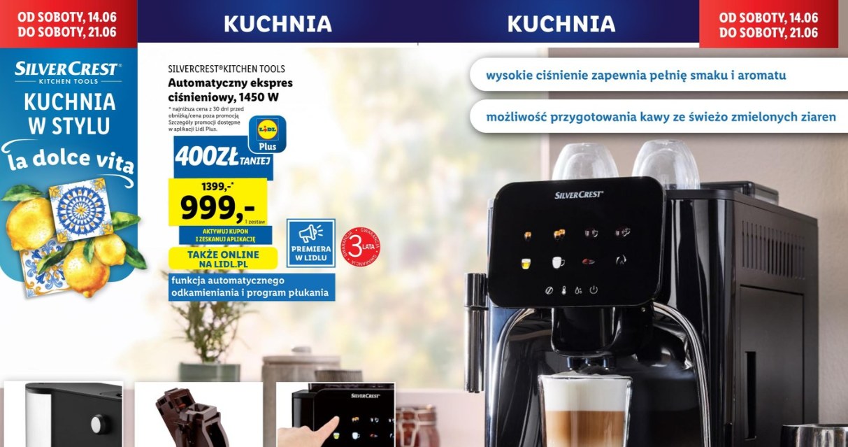 Ekspres do kawy tańszy o 400 zł! Lidl kusi promocją nie do odrzucenia! /Lidl /INTERIA.PL