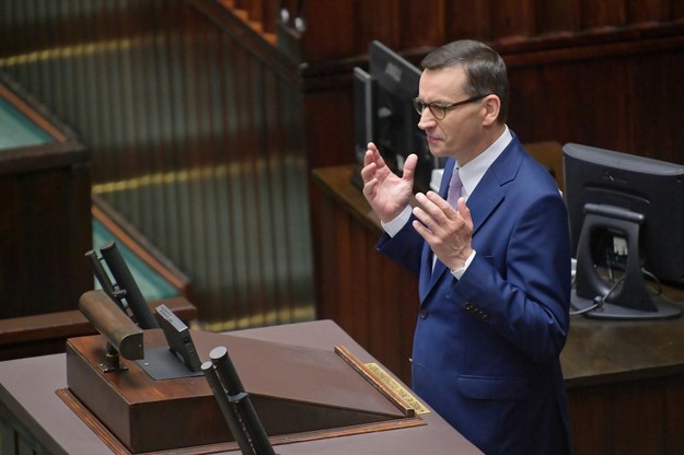 Elektorat PiS chciałby, aby premierem pozostał Mateusz Morawiecki /Marcin Obara /PAP