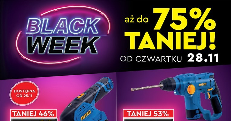 Elektronarzędzia w Biedronce - aż do 75% taniej na Black Week! /Biedronka /INTERIA.PL