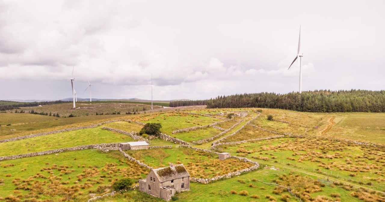 Elektrownie wiatrowe są częstym elementem krajobrazów Irlandii /123RF/PICSEL
