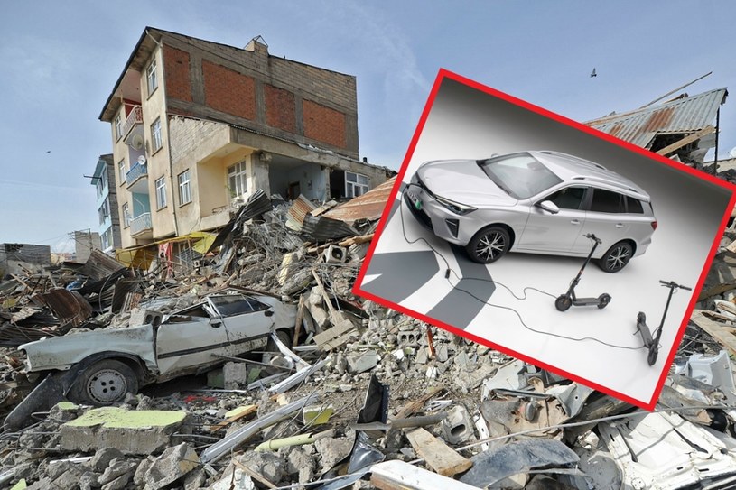 elektryczne MG służą jako magazyny energii ofiarom trzęsienia ziemi w Turcji /Bartłomiej Jurecki /Agencja SE/East News