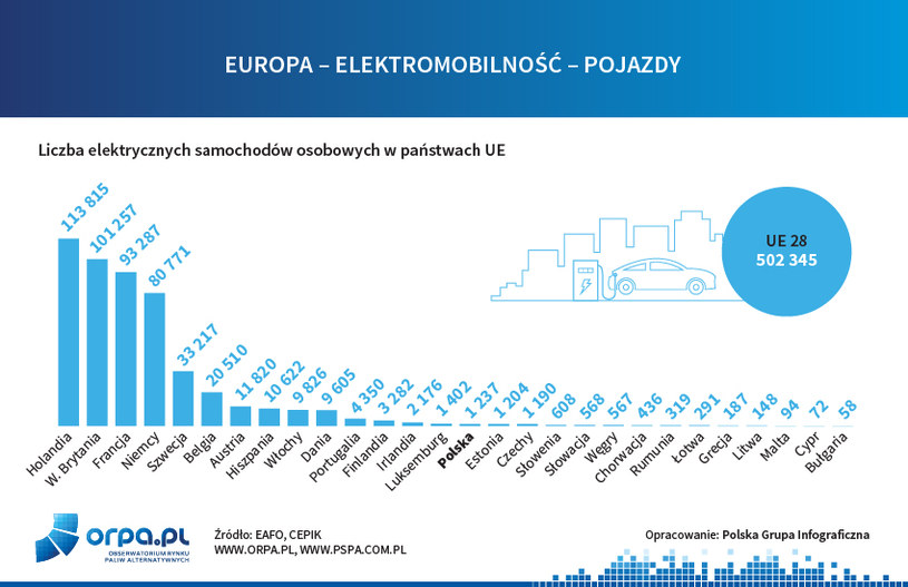 Elektryczne pojazdy w UE /INTERIA.PL/informacje prasowe