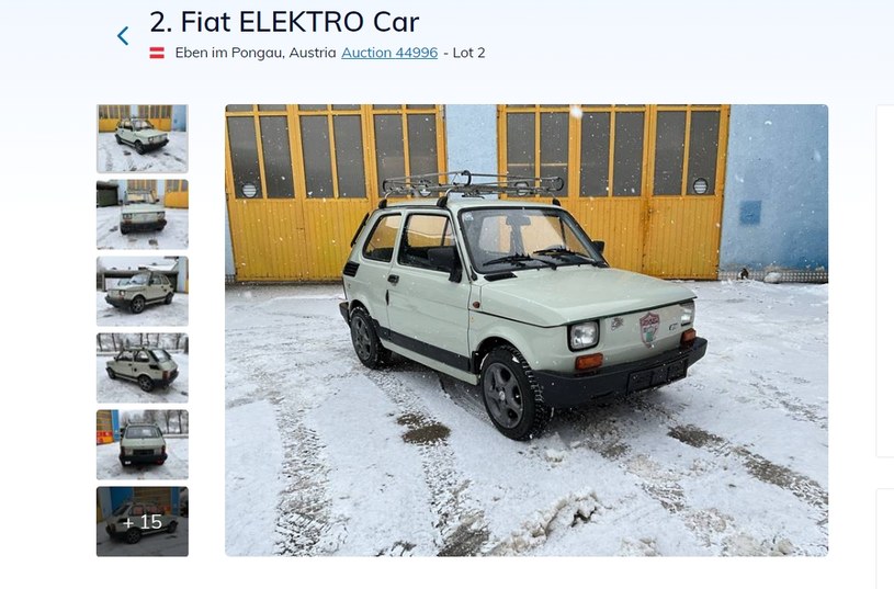 Elektryczny Fiat 126 BIS / Fot. Troostwijk Auctions /