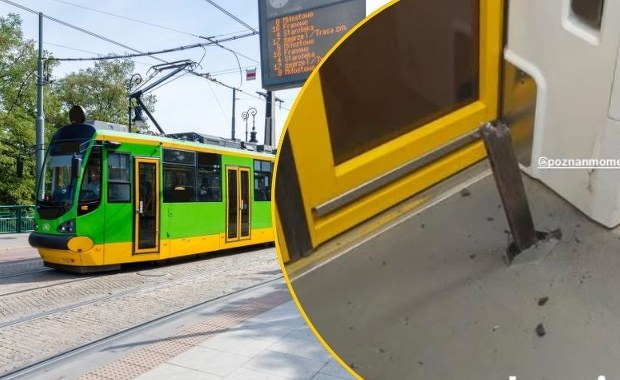 Element torowiska przebił podłogę tramwaju. Niebezpieczna sytuacja w Poznaniu