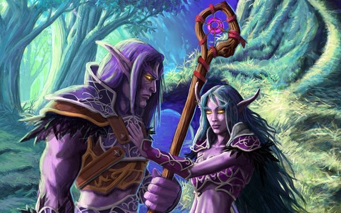 Elfia para z gry World of Warcraft /Informacja prasowa