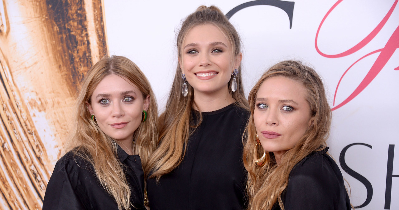 Elizabeth Olsen (w środku), Mary-Kate, Ashley Olsen /Clint Spaulding/Patrick McMullan /Getty Images