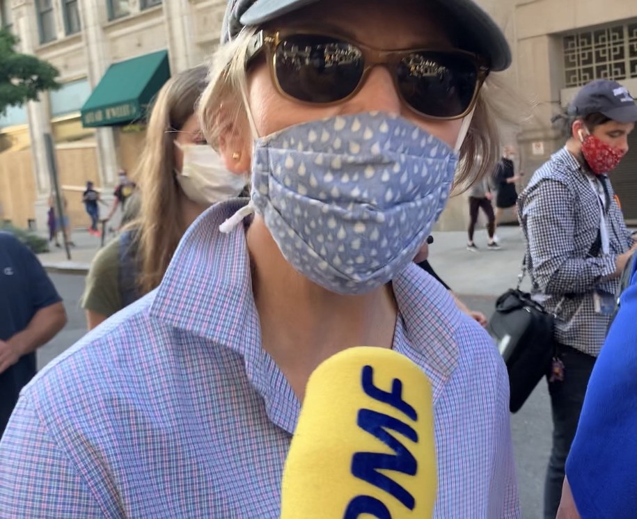 Elizabeth Warren została przez tłum przywitana brawami /Paweł Żuchowski /RMF FM