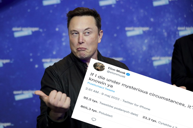 Elon Musk boi się o życie? Jego zagadkowy tweet zdenerwował nie na żarty matkę miliardera /East News