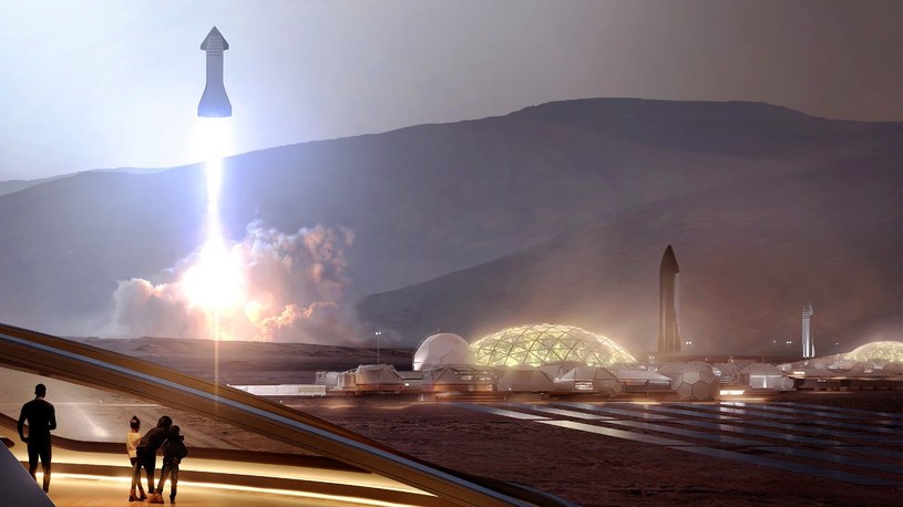 Elon Musk chce przenieść na Marsa milion ludzi do 2050 roku statkami Starship /Geekweek