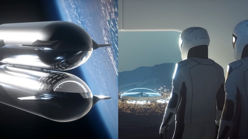 Elon Musk pokazał film z podróży Starshipem na Marsa