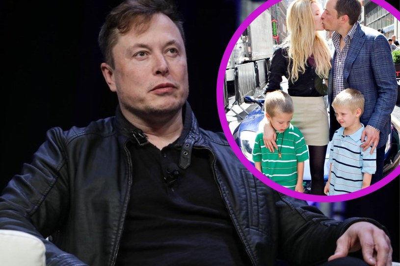 Elon Musk z drugą żoną Talulah Riley oraz synami Xavierem i Griffinem /Anadolu Agency / Contributor /Getty Images