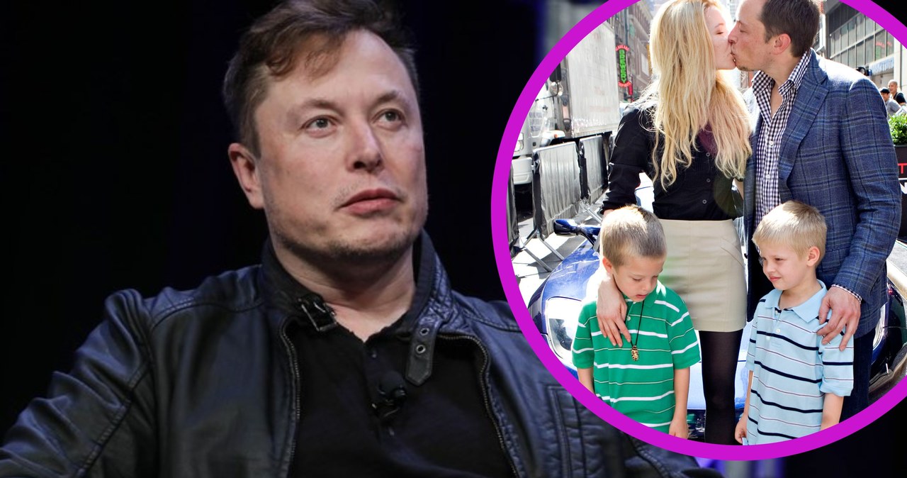 Elon Musk z drugą żoną Talulah Riley oraz synami Xavierem i Griffinem /Anadolu Agency / Contributor /Getty Images