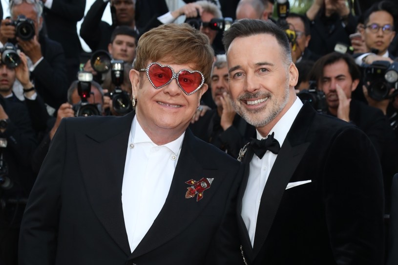 Elton John i jego życiowy partner David Furnish (2019) /Toni Anne Barson/FilmMagic /Getty Images