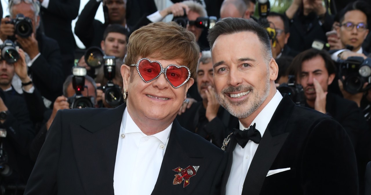 Elton John i jego życiowy partner David Furnish (2019) /Toni Anne Barson/FilmMagic /Getty Images