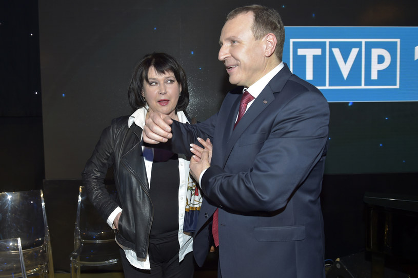 Elżbieta Jaworowicz i były prezes TVP Jacek Kurski /Kurnikowski /AKPA