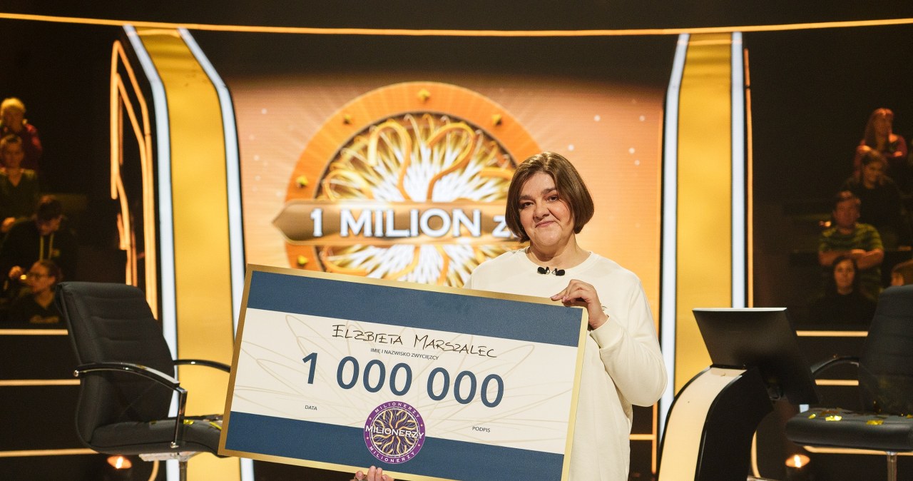 Elżbieta Marszalec wygrała główną nagrodę w "Milionerach" /Maciej Piórko /Polsat