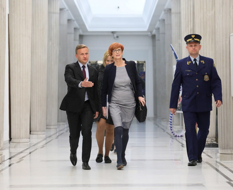 Elżbieta Rafalska w drodze na spotkanie / 	Leszek Szymański    /PAP
