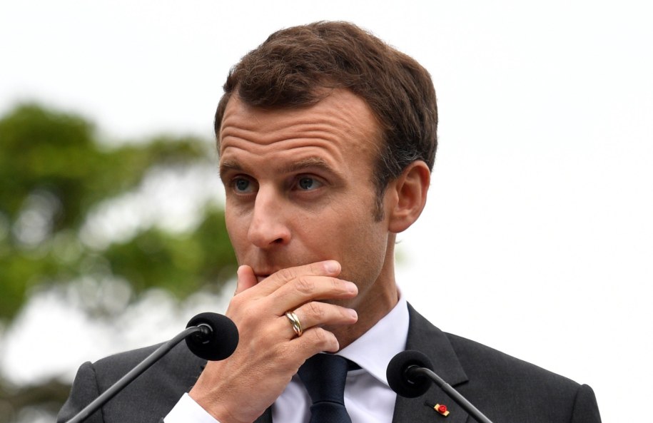 Emanuel Macron podczas wizyty w Australii /MICK TSIKAS /PAP/EPA