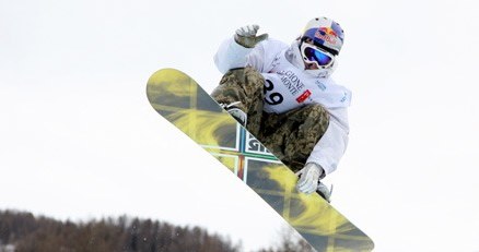 Emanuel Pietropoli w trakcie przejazdu. Bardonecchia, 27 stycznia 2008 /AFP