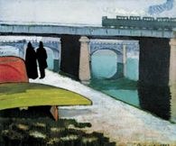 Émile Bernard, Żelazny most w Asničres, 1887 /Encyklopedia Internautica