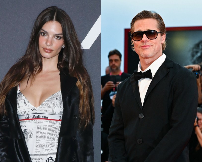 Emily Ratajkowski, Brad Pitt. Autorzy: Gregory Pace/Shutterstock, ANDREAS SOLARO/AFP/East News. /East News