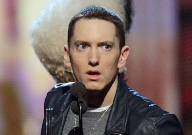 "Eminem chowa się za swoimi ochroniarzami" fot. Kevin Winter /Getty Images/Flash Press Media