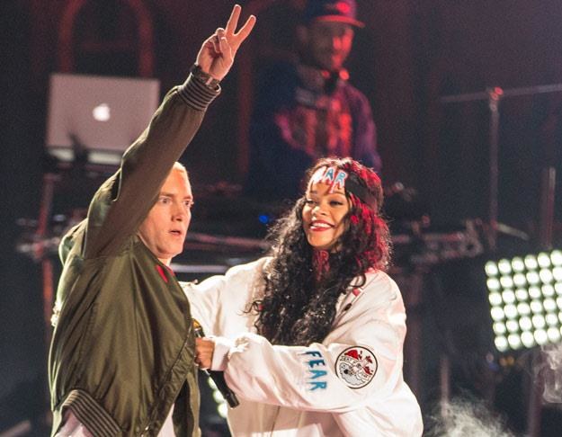 Eminem i Rihanna na gali MTV Video Music Awards 2014 (fot. Christopher Polk) /Getty Images