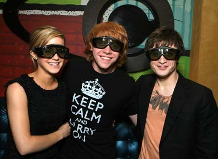 Emma, Rupert i Daniel w okularach 3D /