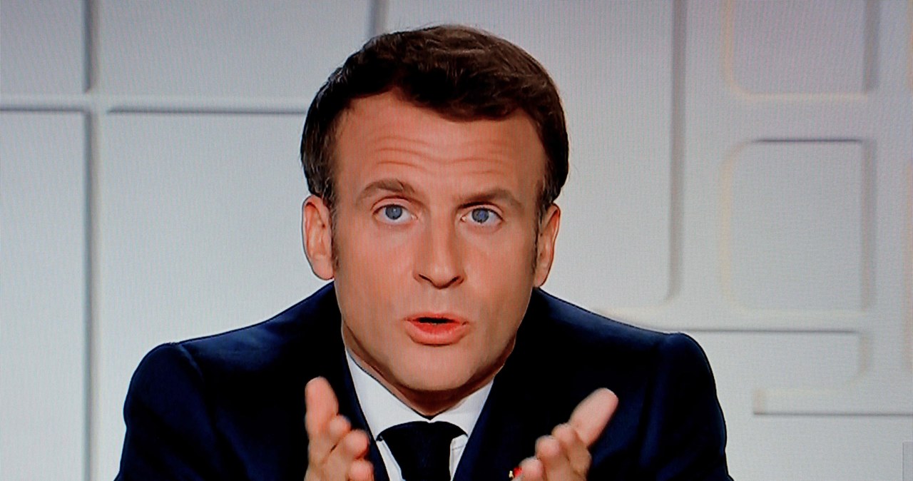 Emmanuel Macron 31 marca we francuskiej telewizji /AFP