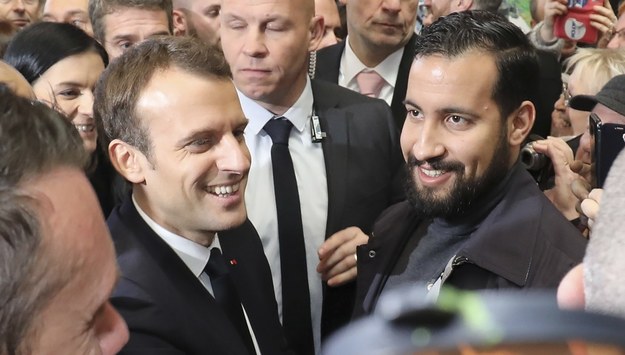 Emmanuel Macron i Alexandre Benalla /LUDOVIC MARIN /PAP/EPA