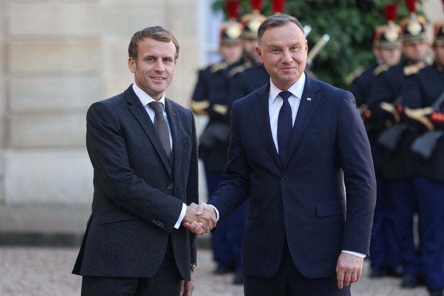 Emmanuel Macron i Andrzej Duda /KPRP/Jakub Szymczuk /PAP