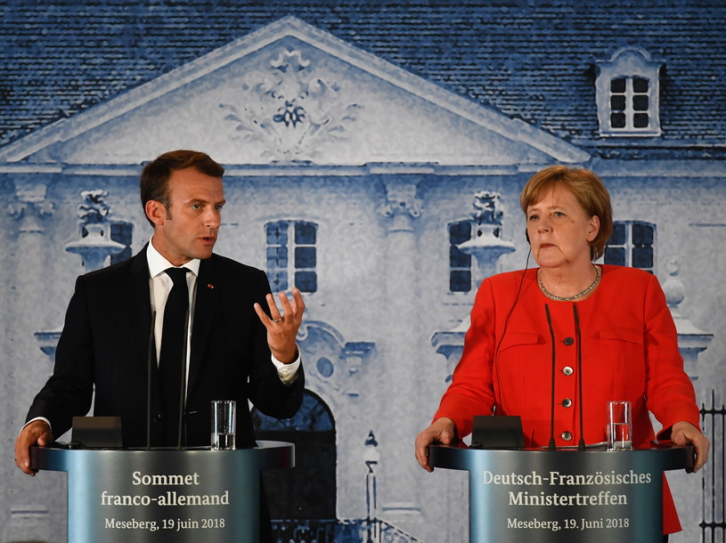 Emmanuel Macron i Angela Merkel /FILIP SINGER /PAP/EPA
